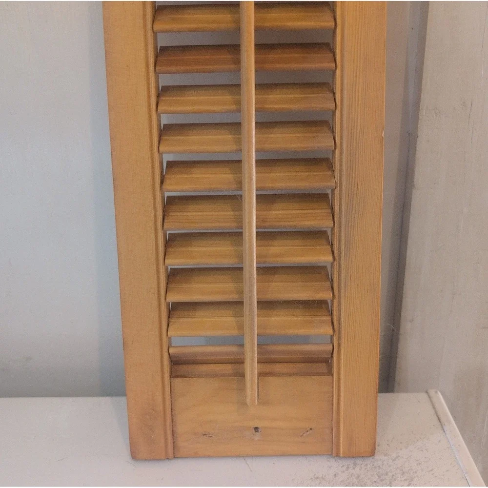 Vintage Wooden Louvered Wall Panel 20